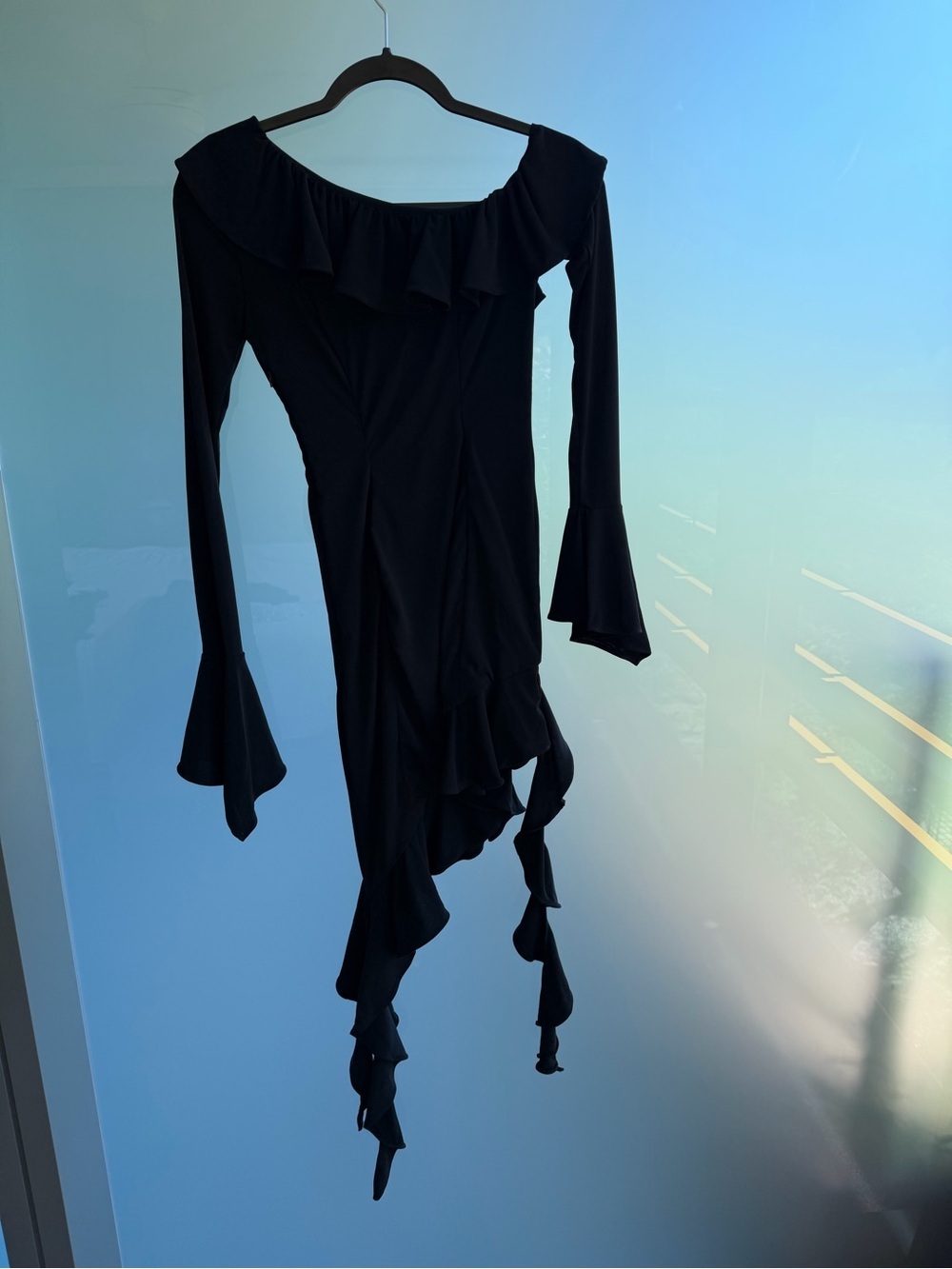 Mistress Rocks Black Ruffle Mini Dress - Picture 4 of 4